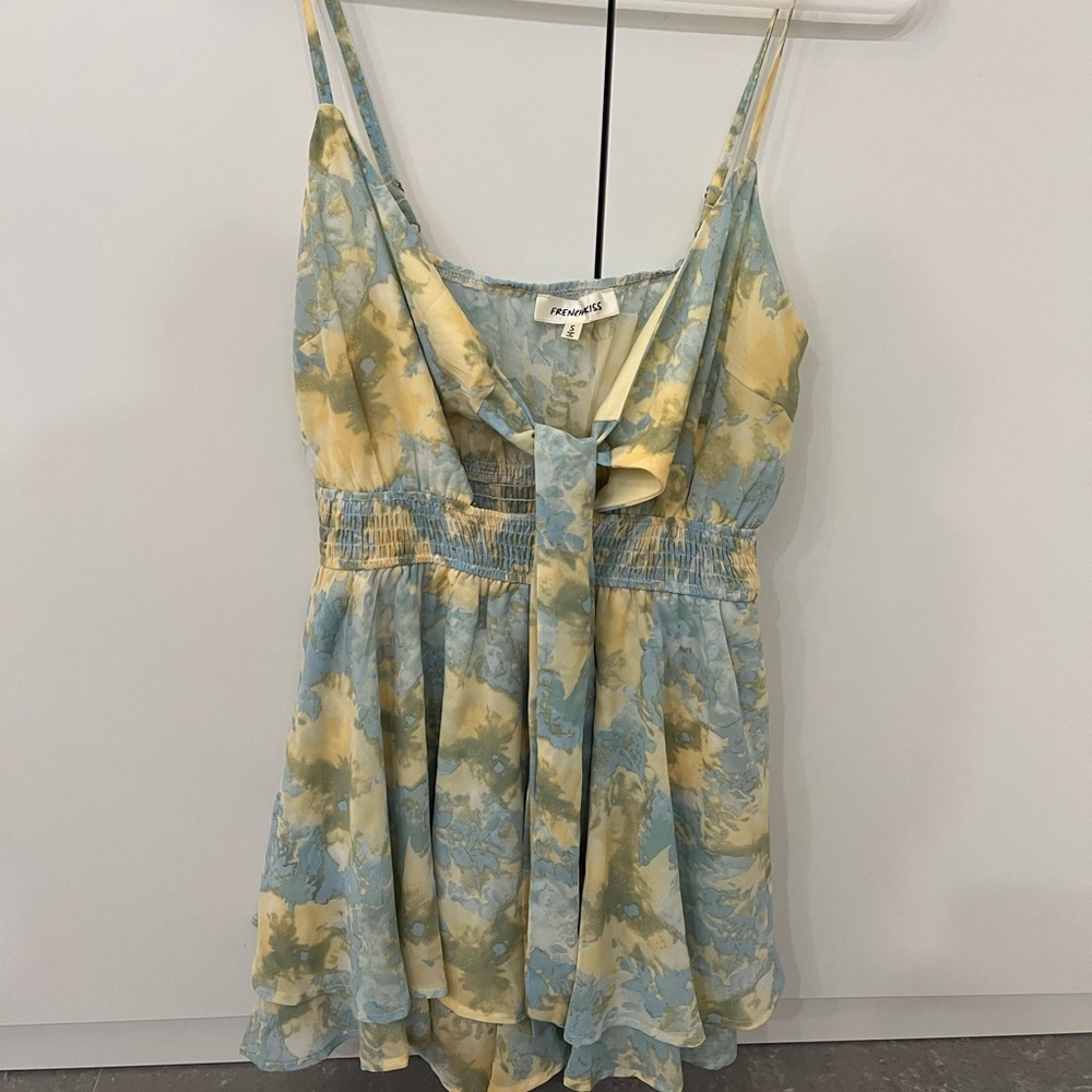 Blue and yellow romper